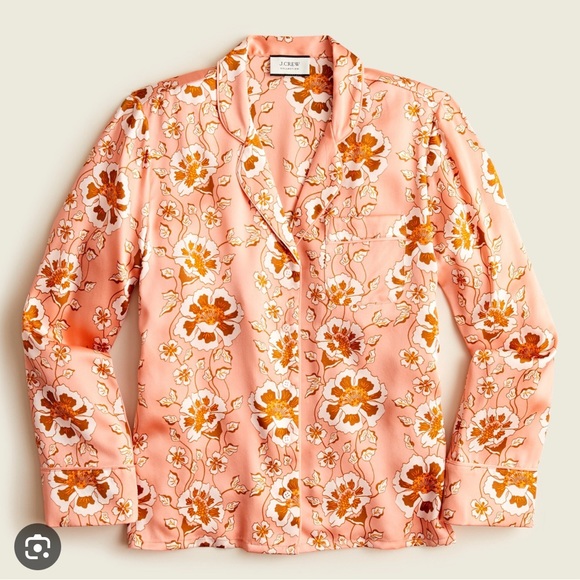 J. Crew Collection Silk Shirt in Climbing Floral - Picture 1 of 4